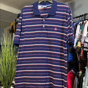 Brooks Brothers Navy Striped Polo Shirt
